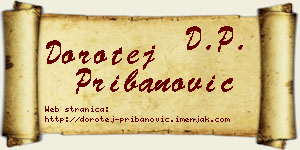 Dorotej Pribanović vizit kartica